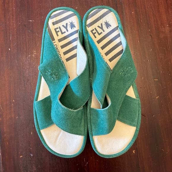 FLY London Women Begs Wedge Sandal Shoe, Avocato, EU 39 / US 8-8.5 - Picture 2 of 6